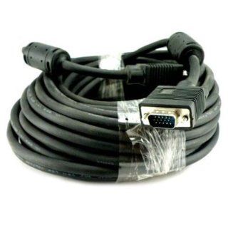 Importer520 25 FT SVGA HD15 SUPER VGA Male to Male M/M MONITOR/LCD/PROJECTOR CABLE Great for hooking up projectors and computer flat panel display monitors to portable or desktop computers for netflix viewing  HDTV   Plasma Televisions   LCD LED TV With Fe