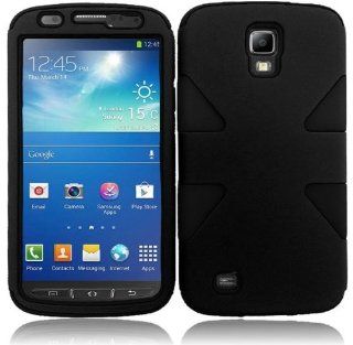 Importer520 Black +Black Dynamic Hybrid Tuff Premium Rugged Hard Soft Case Skin Cover For Samsung Galaxy S4 Active i537 i9295 AT & T Cell Phones & Accessories