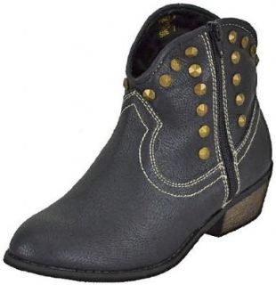 Yoki Taps Black Women Cowboy Ankle Boots, 7 M US: Shoes