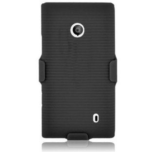 For Nokia Lumia 521 Holster Cover Case Black Accessory Cell Phones & Accessories