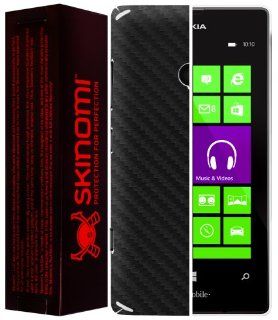 Skinomi TechSkin   Nokia Lumia 521 Screen Protector + Carbon Fiber Black Full Body Skin Protector / Front & Back Premium HD Clear Film / Ultra High Definition Invisible and Anti Bubble Crystal Shield with Free Lifetime Replacement Warranty   Retail Pa
