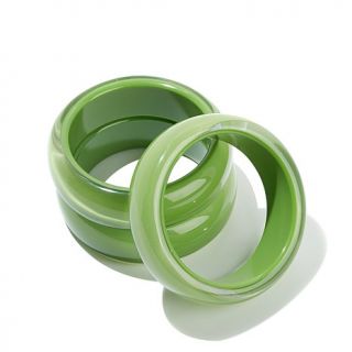 Rara Avis by Iris Apfel 3 piece Solid Color Bangle Bracelets