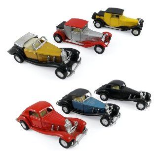 12 Assorted Pullback Diecast Antique Classic Model Cars (1 Dozen): Toys & Games
