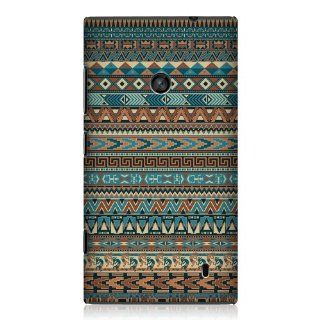Head Case Designs Blue Amerindian Pattern Protective Back Case Cover for Nokia Lumia 520 525: Cell Phones & Accessories