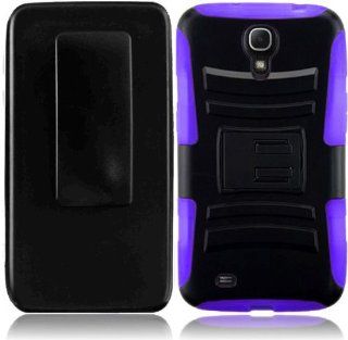 Samsung Galaxy Mega 6.3 I527 ( AT&T , Metro PCS , Sprint , US Cellular ) Phone Case Accessory Sensational Purple Dual Protection Impact Hybrid Cover with Holster Combo and Built in Kickstand comes with Free Gift Aplus Pouch: Cell Phones & Accessori