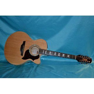 Takamine G Series EG523SC 12 Jumbo 12 String Acoustic Electric Guitar, Natural: Musical Instruments