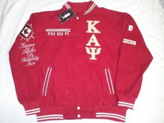 New Red Phi Nu Pi Kappa Alpha Psi Centennial Snap up Fraternity Racing Style Jacket : Sports Fan Outerwear Jackets : Sports & Outdoors