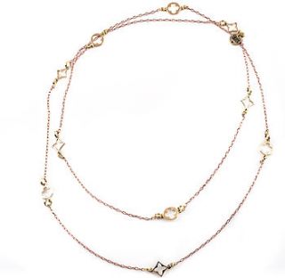 long inverted clover link necklace by francesca rossi designs