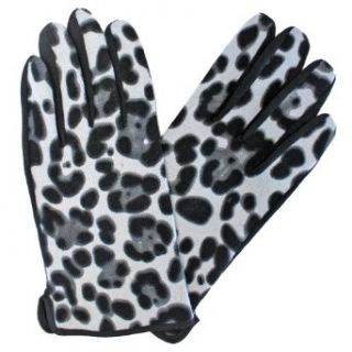 Luxury Divas Black Gray & White Leopard Printed Fleece Lined Winter Gloves at  Womens Clothing store