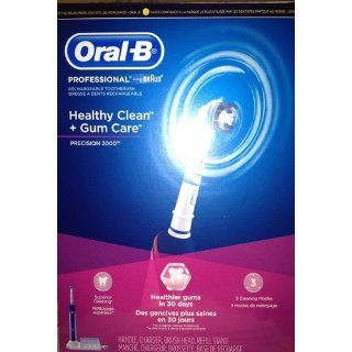 Oral B Professional Healthy Clean + Gum Care Precision 3000 Rechargeable Electric Toothbrush 1 Count: Health & Personal Care
