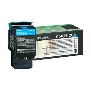 Lexmark C540H1CG Laser Toner Cartridge   Cyan High Capacity, Works for C540n, C543dn, C544dn, C544dtn: Electronics