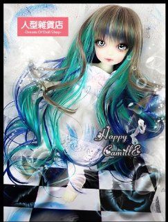 BJD Doll Hair Wig 6 7" 1/6 Mix Colorbrown/blue/white/green Sd Dz DOD Luts E62k: Toys & Games