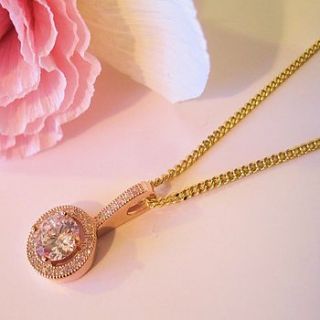 rose gold crystal necklace by bijou gifts