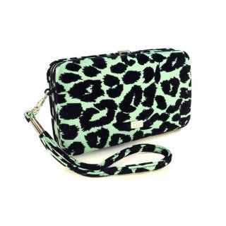 TLC Ladies Carrie Clutch purse case cover iPhone 4s / 5 / 5s / 5c & Samsung Galaxy S3 / S4   Mint Leopard Print Cell Phones & Accessories