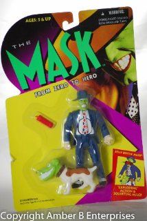 5" Jim Carrey As Belly bustin' Mask with Exploding Action and Squirting Milo the Dog Action Figures   The Mask Movie: From Zero to Hero: Toys & Games