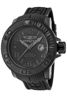Invicta 1077  Watches,Mens Sea Hunter Automatic Black Dial Black Polyurethane, Casual Invicta Automatic Watches