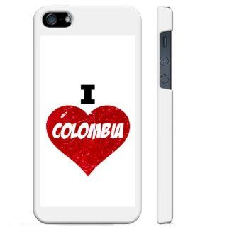 SudysAccessories I Love Heart Colombia iPhone 5 Case iPhone 5S Case   SoftShell Full Plastic Direct Printed Graphic Case Cell Phones & Accessories