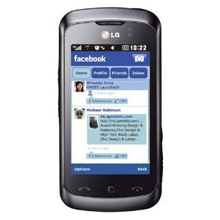 LG KM555 Unlocked Quad Band Phone with 3 MP Camera, Push E mail, Bluetooth, Wi Fi and MicroSD Slot  International Version with Warranty (Black): Cell Phones & Accessories