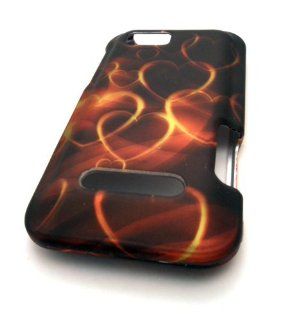 Motorola Defy XT XT555c Fire Heart Trance Design Hard Matte Case Skin Cover Mobile Phone Accessory: Cell Phones & Accessories