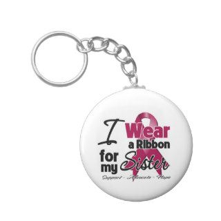 Sister   Multiple Myeloma Ribbon Keychain