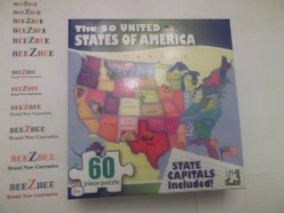 The 50 United States of America Map Puzzle: Toys & Games