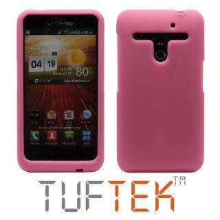 TUF TEK Bright Pink Soft Silicone / Gel / Rubber Skin Cover Case for Verizon LG Revolution 4G: Cell Phones & Accessories