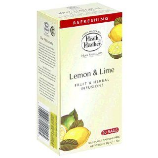 Heath & Heather Herbal Tea, Lime & Lemon, Tea Bag, 20 Count Boxes (Pack of 12) : Herbal Remedy Teas : Grocery & Gourmet Food