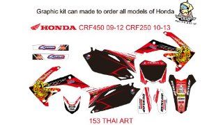 HONDA CRF 450 2009 2012 CRF 250 2010 2013 NO.158 THAI ART (XR 250 2003 2007) : Sports & Outdoors