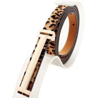 Leopard Print Faux Leather Fashion Belt for Ladies, Gift Idea
