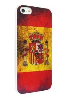 FunFunCom   Retro Vintage Spain Spainish Flag, Snap on Hard Phone Case / Back Cover, for Apple iPhone 5 / 5G / 5s, with Superior Quality Screen Protector: Cell Phones & Accessories