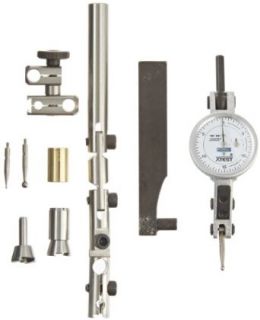 Fowler 52 562 100 Horizontal White Dial X Test Indicator and Accessory Combo Kit, 0.0005" Graduation Interval, 1.5" Diameter: Industrial & Scientific