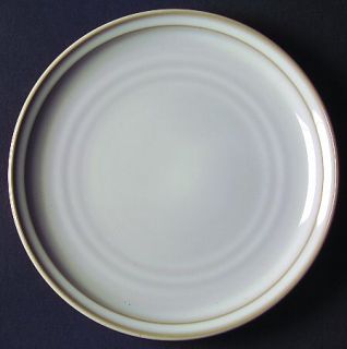 Noritake Nimbus Salad Plate, Fine China Dinnerware   Stoneware, White W/ Tan Tri