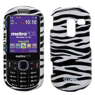 Black White Zebra Hard Case Cover for Samsung Messager III 3 SCH R570 Cell Phones & Accessories