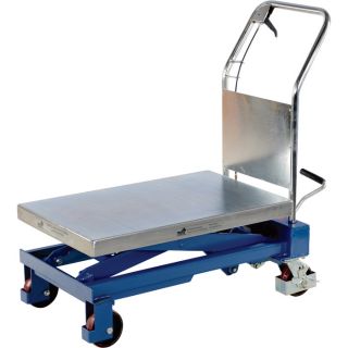 Vestil Hydraulic Elevating Cart — Manual Power, Single Scissor, 1000-Lb. Capacity, 19 3/4in. x 32in. Platform, Model# CART-1000-TS  Hydraulic Lift Tables   Carts