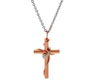 Steel by Design Cross Pendant with Chain —