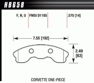 Hawk Performance HB658N.570 HP Plus Brake Pad for Chevy Corvette GS/Z06: Automotive