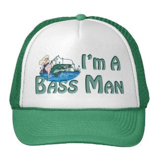 Funny Angling Im A Bass Man Lady Fishing 2 Trucker Hats