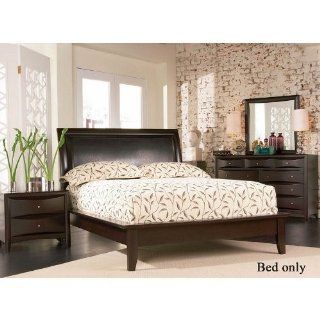 Queen Size Platform Bed in Cappuccino Finish: Home & Kitchen