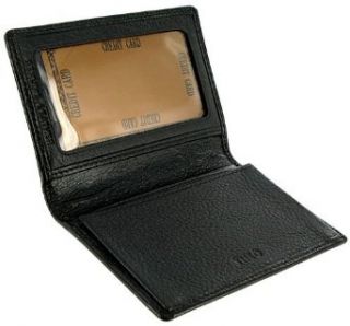 MW580BK 3" x 4" Mens Leather Credit Card Holder Black Wallet Clothing