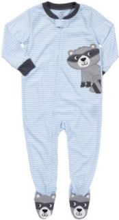 Carter's 1 Pc L/S Footed Sleeper   Raccoon Stripe  4T: Clothing