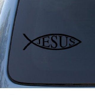 JESUS FISH 2   Car, Truck, Notebook, Vinyl Decal Sticker #1277  Vinyl Color: Black: Automotive