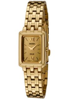 Seiko SUP012P1  Watches,Womens Solar gold plated with Square gold tone Dial, Casual Seiko Solar Watches
