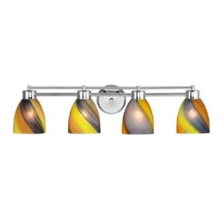 Modern Bathroom Light with Multi Color Glass in Chrome Finish   Vanity Lighting Fixtures  