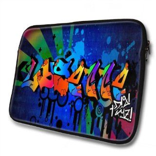 "Graffiti Names" designed for Lysette, Designer 14''   39x31cm, Black Waterproof Neoprene Zipped Laptop Sleeve / Case / Pouch.: Cell Phones & Accessories