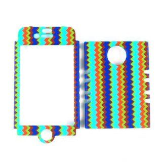 Cell Armor IPHONE4G RSNAP TE594 Rocker Snap On Case for iPhone 4/4S   Retail Packaging   Red/Yellow/Blue Vertical Stripes: Cell Phones & Accessories