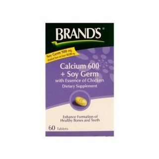 Brand's Calcium 600 + Soy Germ Extract with Essence of Chicken 60 Tablets.: Health & Personal Care