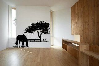 Horse Grazing Vinyl Wall Decal Sticker Graphic By LKS Trading Post   Wall Decor Stickers