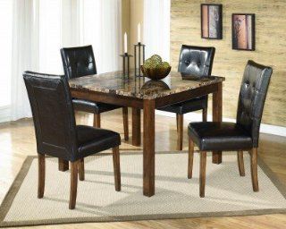 Signature Design by Ashley Theo Square Dining Table With 4 Chairs   Dining Room Furniture Sets