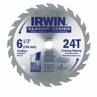 IRWIN Classic 6 1/2 in 24 Tooth Circular Saw Blade
