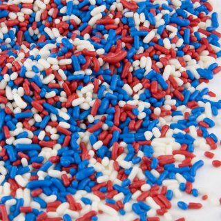 Red, White, and Blue Sprinkles Ice Cream Topping   10 lbs. : Gourmet Food : Grocery & Gourmet Food